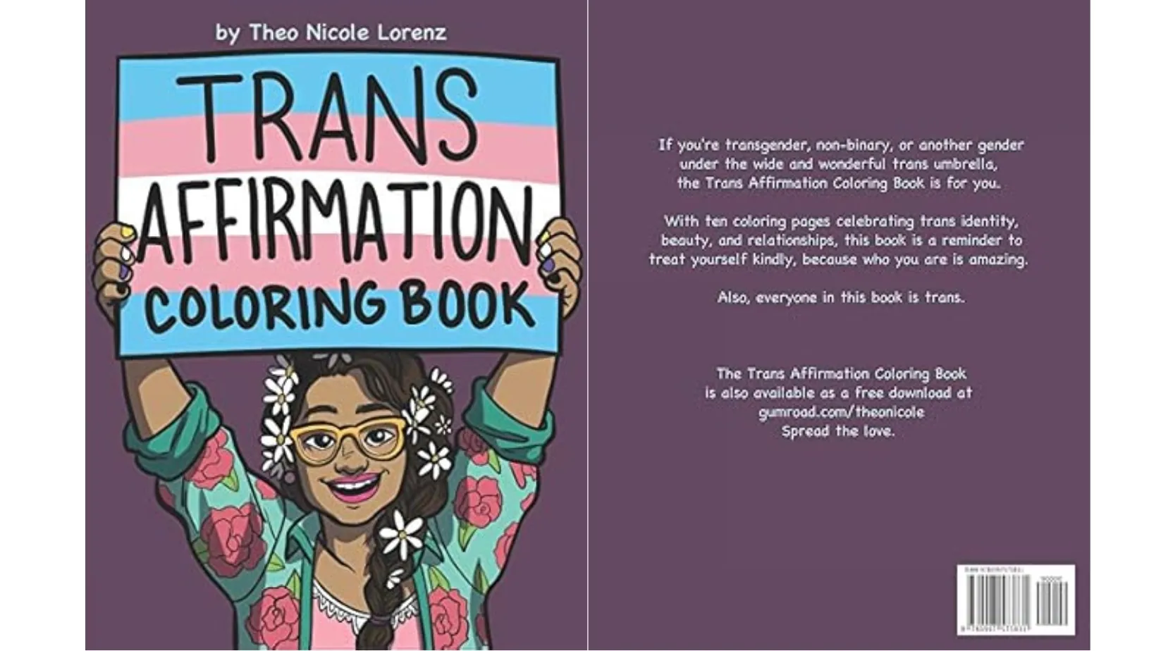 Trans Affirmation Coloring Book