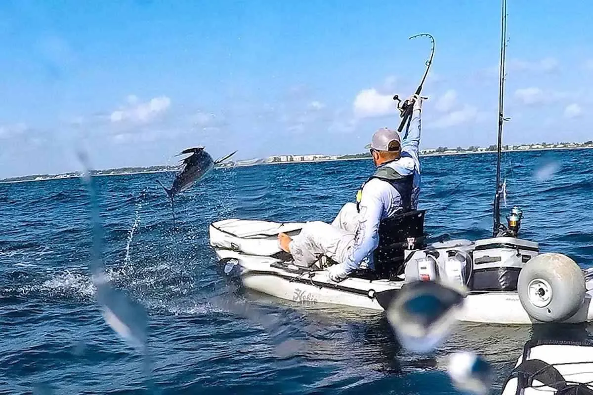 fishing from a kayak