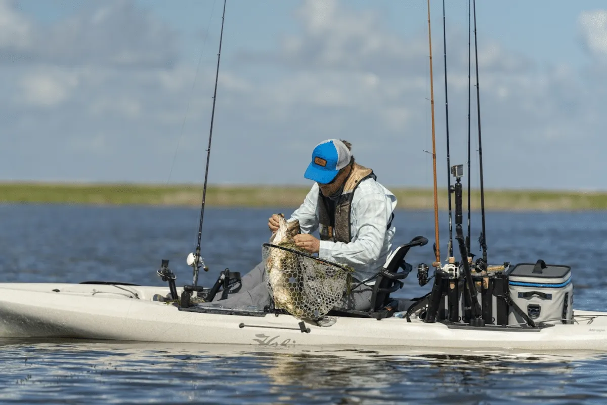 fishing from a kayak